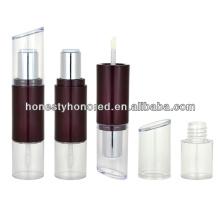 Cosmetic Double Ended Lipgloss Tube With Lipstick Tube